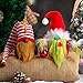 BWFY Christmas Gnomes Decorations 2-Pack Handmade Swedish Tomte Plush Gnomes Scandinavian Santa Elf Christmas Table Tiered Tray Ornament Nordic Nisse Gnome Festive Christmas Decor Gifts