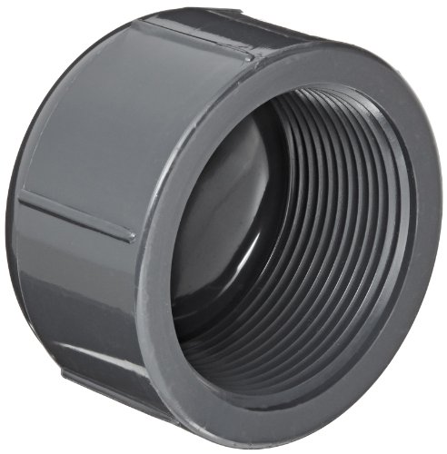Spears 848 Series PVC Pipe Fitting, Cap, Schedule 80, 3/4" NPT Female
