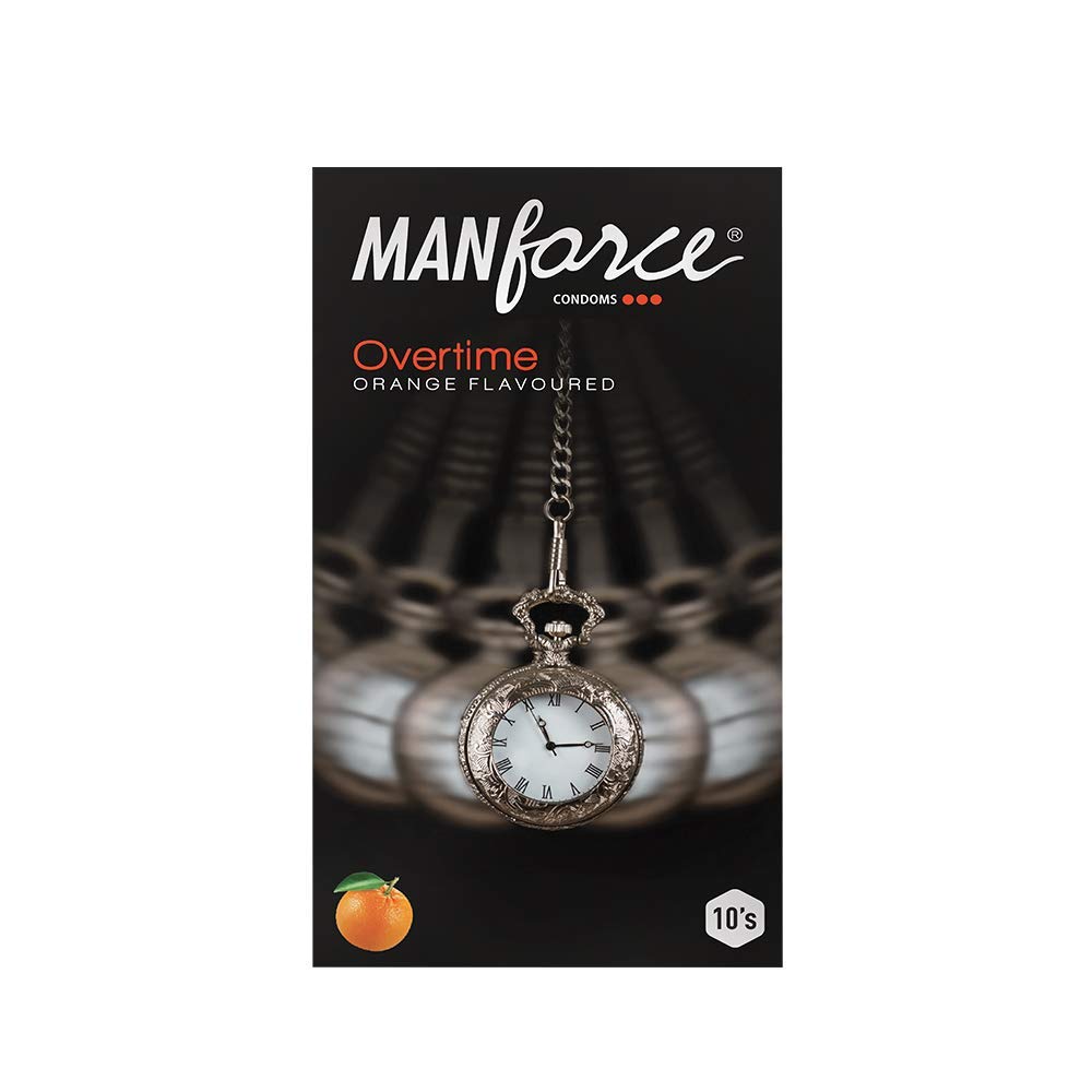 Manforce Extra Dotted ORANGE STAMINA Flavoured Condom Set Of 3, (30 PS)