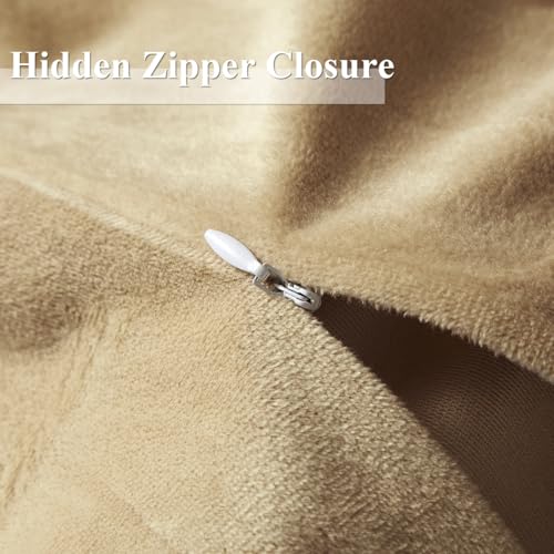 Ivellow Velvet Duvet Cover Queen Set Khaki Velvet Duvet Cover Queen Comforter Cover 3Pcs Ultra Soft Duvet Cover Breathable Solid Luxury Flannel Velour Duvet Cover Zipper Closure Corner Tie