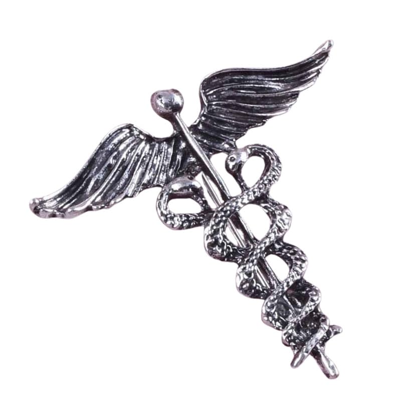 ftk Men's Alloy Snake Wings Design Shiny Texture Lightweight Safety Pin Brooch-picture-27