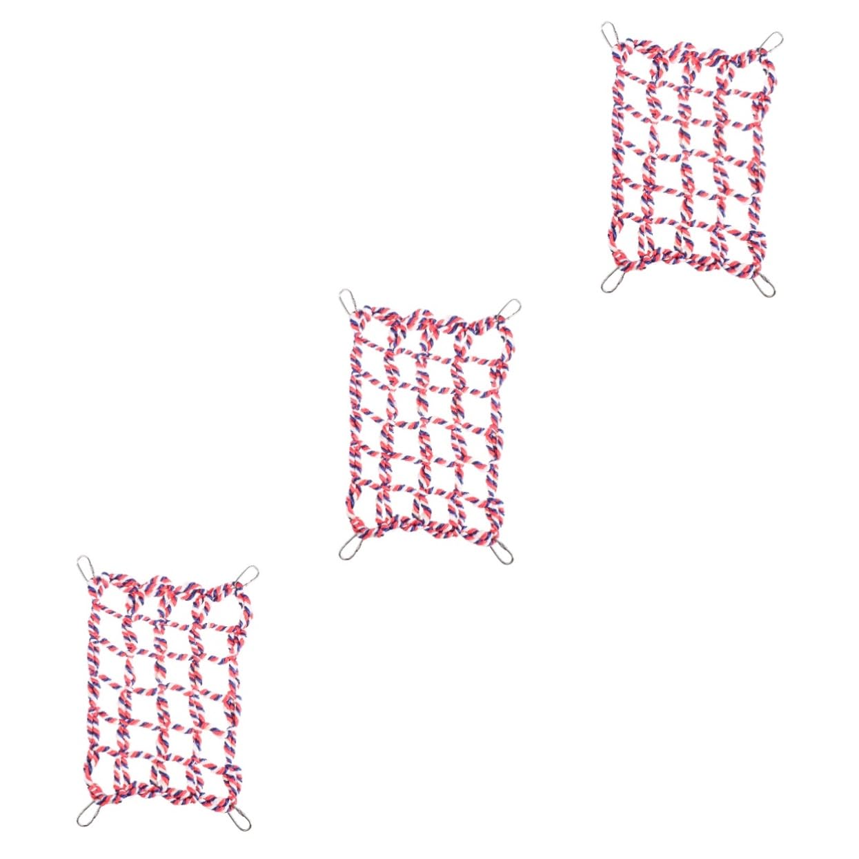 POPETPOP Lot De 3 Filets De Balançoire pour Animaux De Compagnie Filet Descalade pour Perroquet Jouet À Mâcher Hamac Corde De Balançoire sans Danger pour Les Petits Animaux