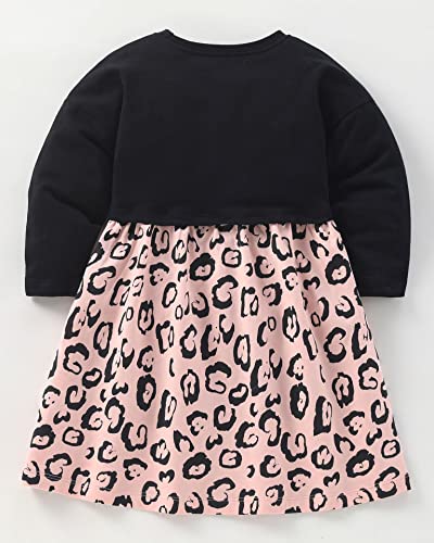 KISSOURBABY Girls Dress Long Sleeve Cotton Casual Dress Vintage Print Dress Princess Clothes2