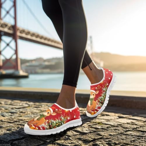 Image of Floral Sneakers for Women Colorful Art Shoes for Women Slip On Casual Work Shoes