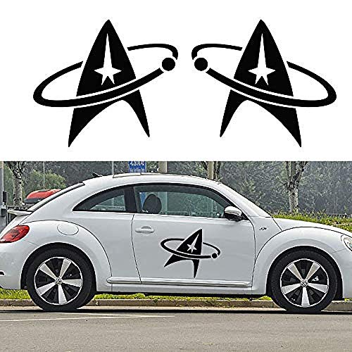 2 pezzi set rimovibile Star Trek Logo autoadesivo auto auto camion lato SUV porta decalcomania del vinile wall sticker home decor piastrelle di vetro 47x42 cm