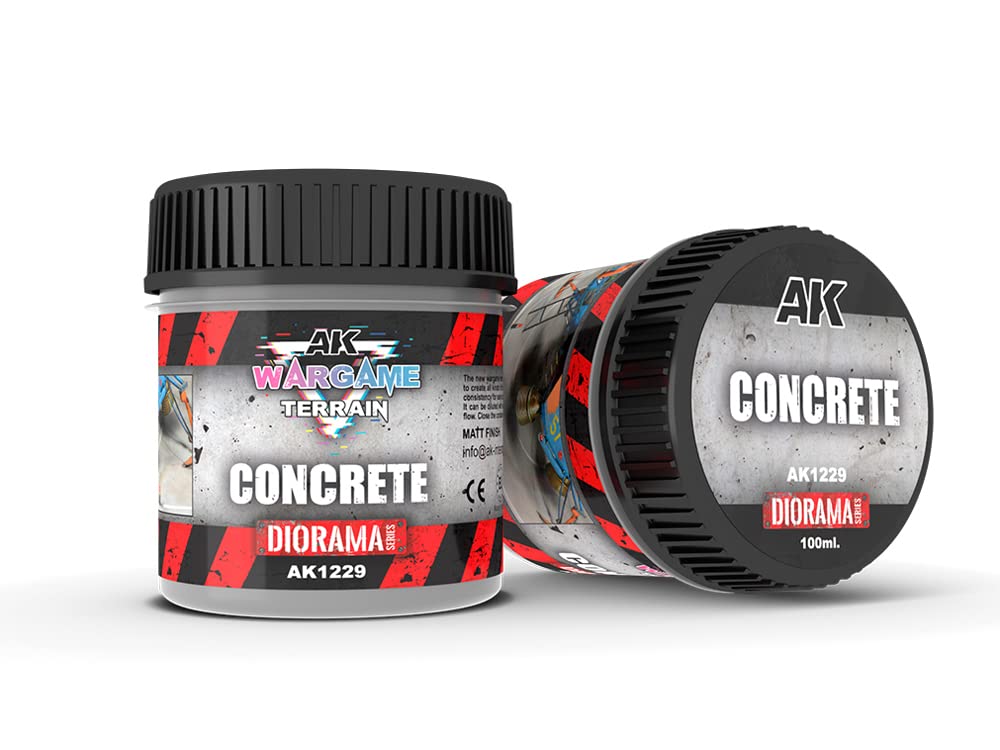 AK Interactive 1229 Concrete 100ml Wargame Terrain Diorama