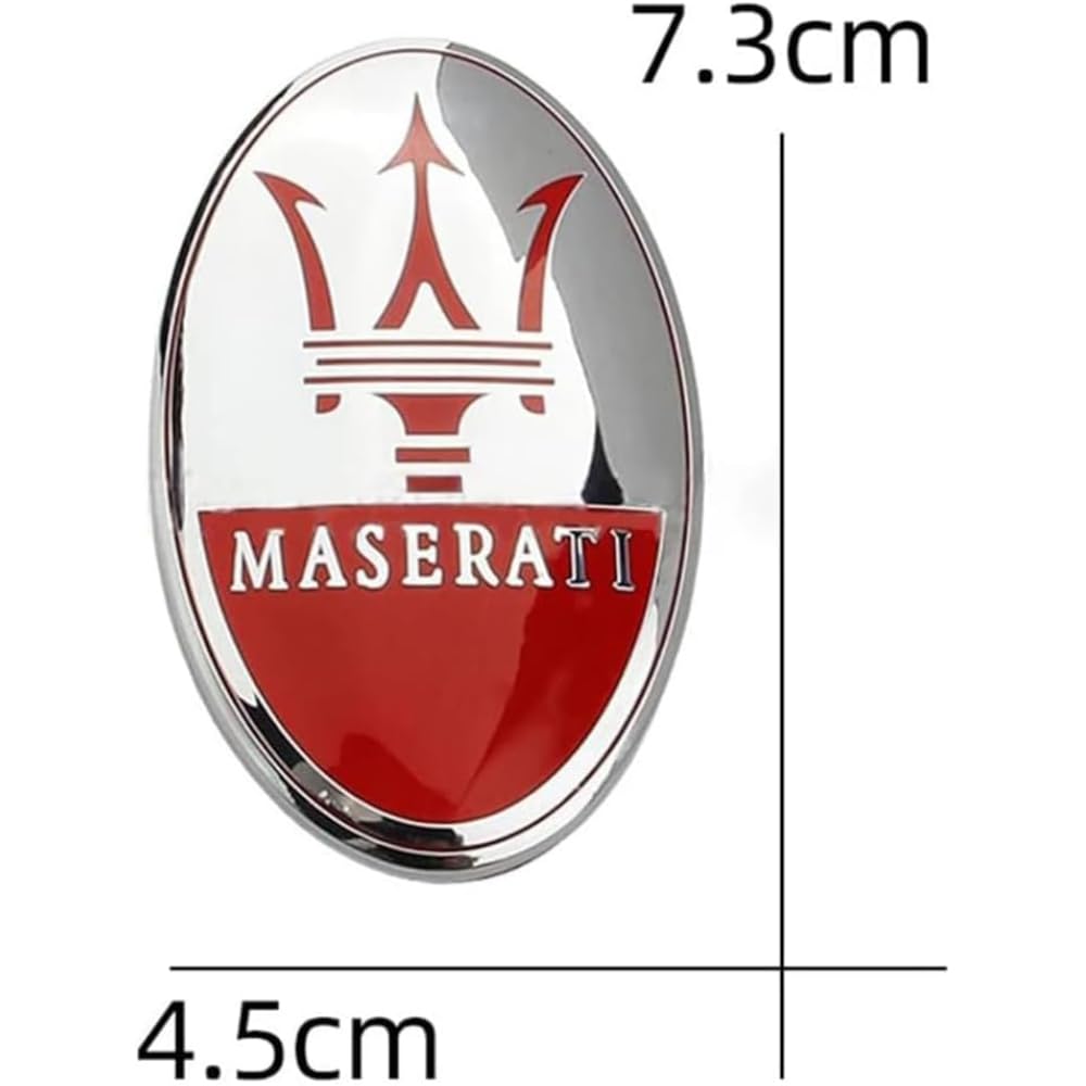 Emblèmes 3D ABS 2 Pièces Pour Maserati Ghibli Granturismo Levante Quattroporte - Logo GT Q4 Gransport