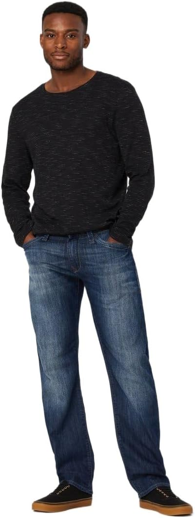 Zach Men's Straight Leg Regular Rise Jeans for Men โ Casual Pants โ Stretchable Men's