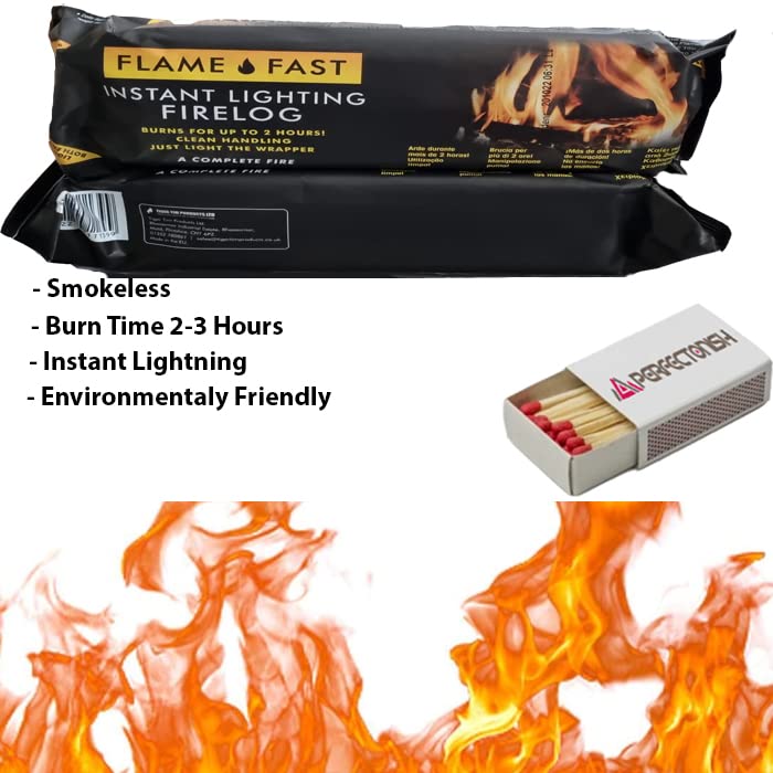 Homefire Natural Instant Light Fire Logs, For Open Fires, Multi-fuel - View #2