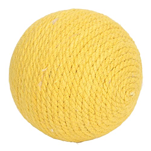 Rascador para gato con bola de sisal Amarillo miniatura 1