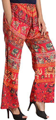 Image of Exotic India Casual Trousers from Pilkhuwa with Printed