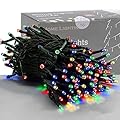 HOME LIGHTING 66ft Christmas Decorative Mini Lights, 200 LED Green Wire Fairy Starry String Lights Plug in, 8 Lighting Modes, for Indoor Outdoor Xmas Tree Wedding Party Decoration (Multicolor)
