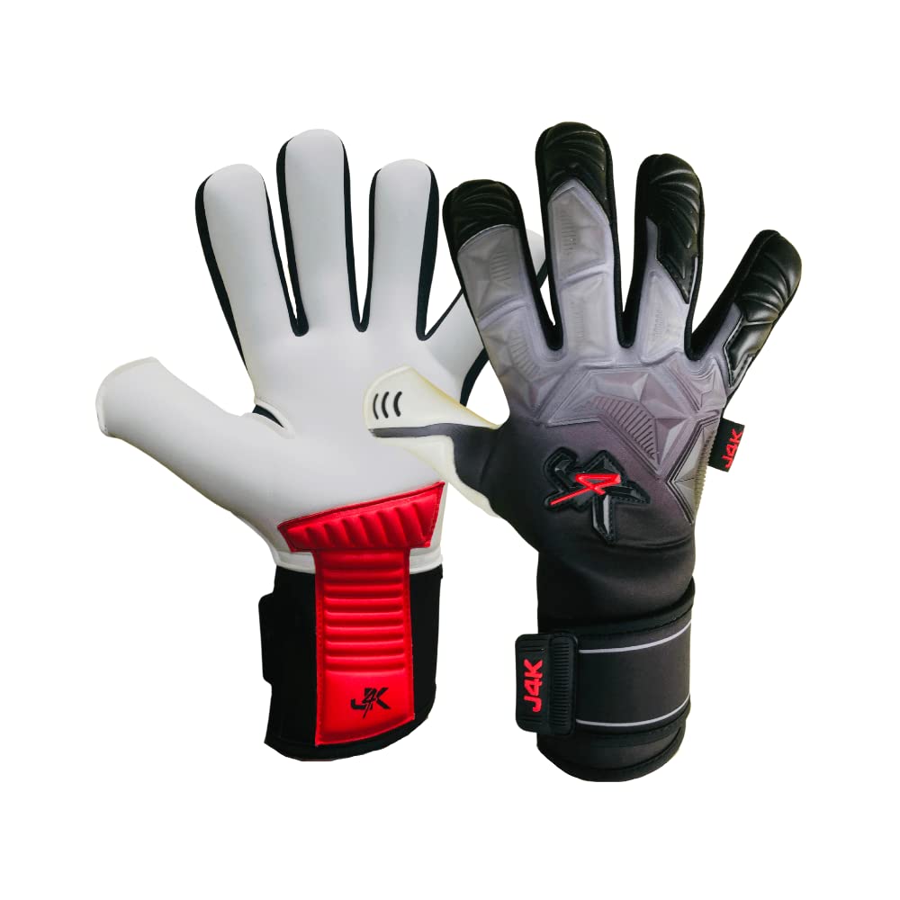 J4K Anomaly Negative Cut Goalkeeper Gloves | Inside Gel Inserts | Top Giga Grip Palm | Worn By Professionals | Designed For Comfort And Durability | Sizes 4,5,6,7,8,9 10 and 11 - Adult And Youth