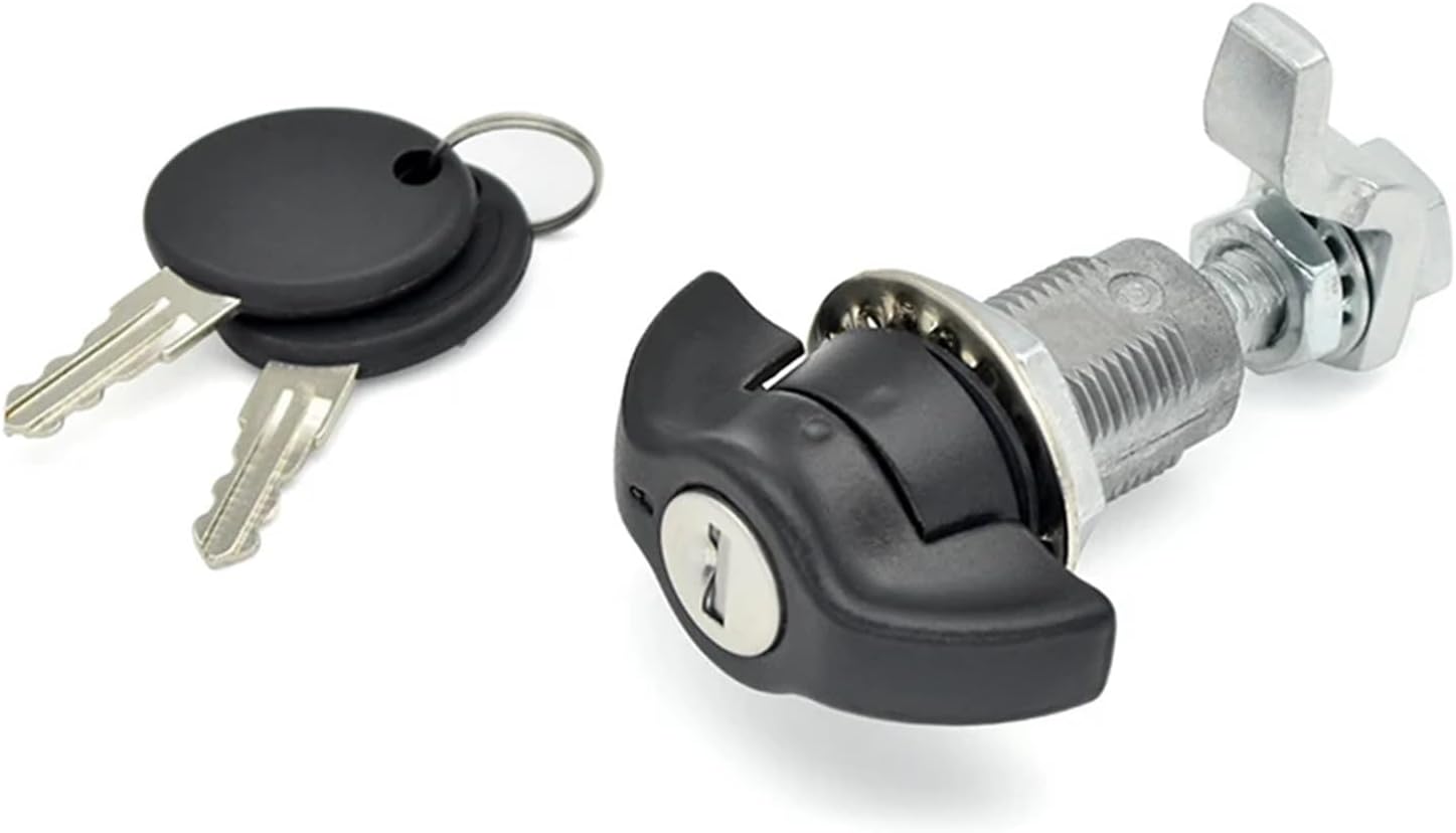 XK245-2 Large Compression Door Lock E3-158-25 Airfoil One-Word Handle Lock Key-Locking Keyed CH751 Metal Wing Knob Lock 1Pcs(XK245-2)