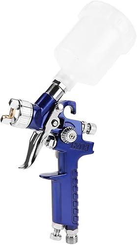 Miniatura 10 de pistola de gravedad para pintar, Mini spray neumático profesional 0.8/0.039 in boquilla para reparación de pintura de automóviles (H-2000A 0.031 in)