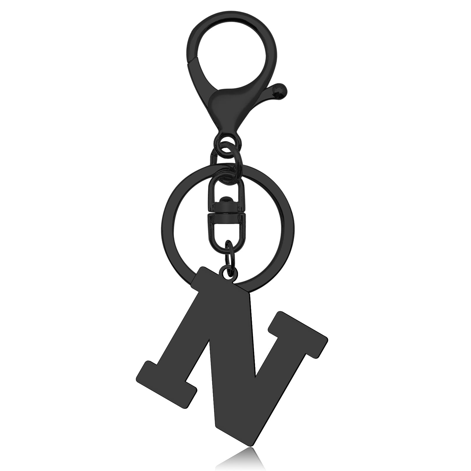 DlaeKua Keychain for Women Alphabet A-Z Initial Letter Gift 26 Letter Keychain for Purse Handbags with Key Ring