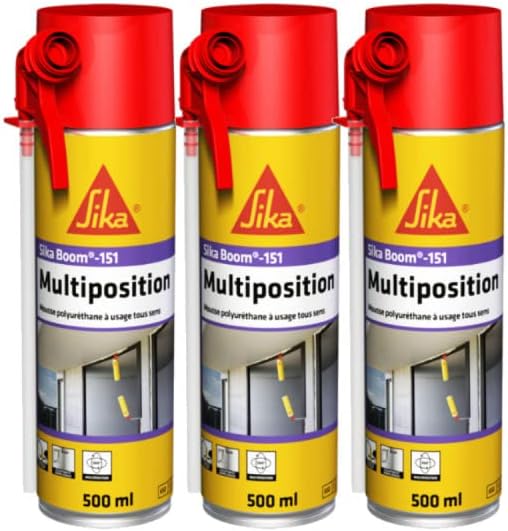 Lot De 3 Mousses Polyur thane SIKA SikaBoom 151 Multiposition 500 lot-de-3-mousses-polyur-thane-sika-sikaboom-151-multiposition-500