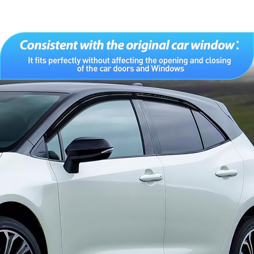 Image of Nilight Tape-On Window Visors for Toyota Corolla 2014-2019, 4PCS