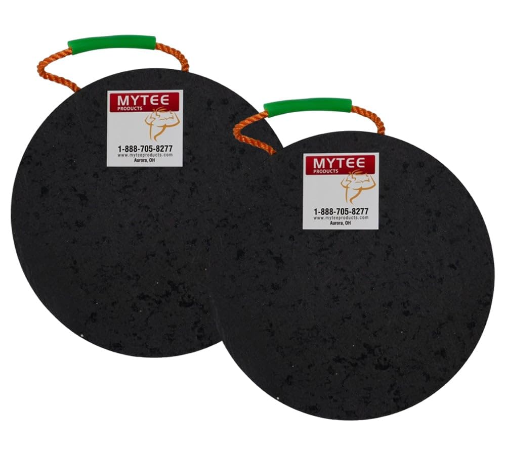 Mytee Products Round Outrigger Pad 15" Diameter, 1.5" Thick, 50,000 lbs WLL, RV Jack Pads | Crane Trailer Stabilizer Pads Lightweight, Stackable,