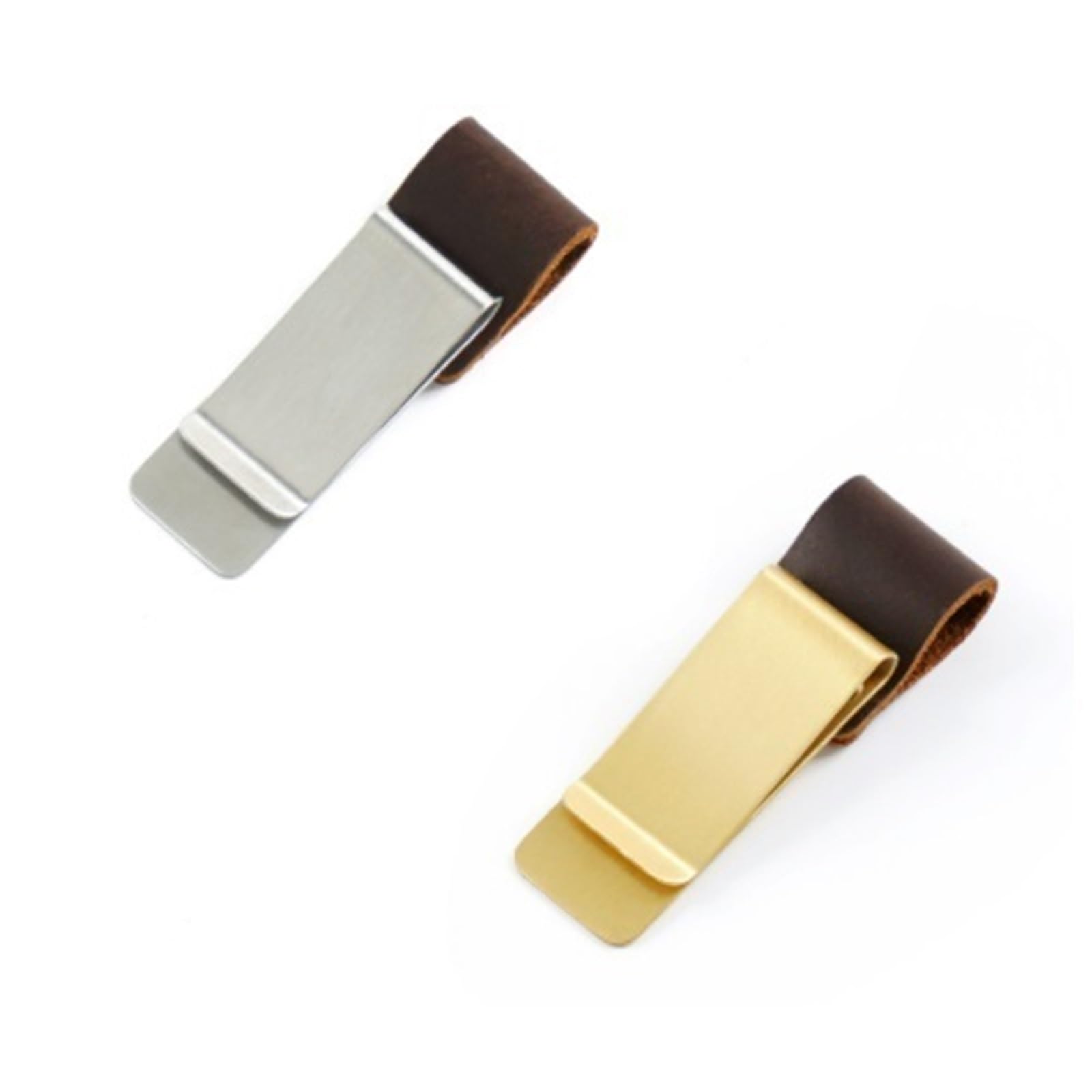 Mlyvax Leather Pen Holder Clip for Traveler Notebook Journals, Brass Bookmark Clips Book Pages Divider for School Stationery(2pcs,Brass)