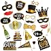 KissDate 24Pcs 60th Birthday Photo Booth Props, Funny DIY Kit for Men Women 60th Birthday Party Supplies Decoration and Favors (Black and Gold)