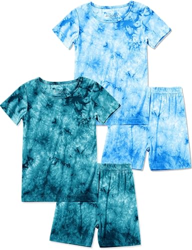 Image of Jimonda Boys Girls Bamboo Rayon Pajamas Set Kids Sleepwear
