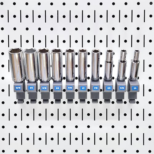 Image of 71-piece Bracket Kit | Compatible with Wall Control | Assorted Hooks to hangscrewdrivers sockets Pliers Hammers Calipers Merchandise Scissors Paint Brushes for Tool wall Organization