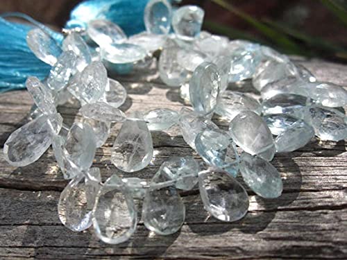Perles Aquamarine facettées en dégradé pour créer vos colliers d'été