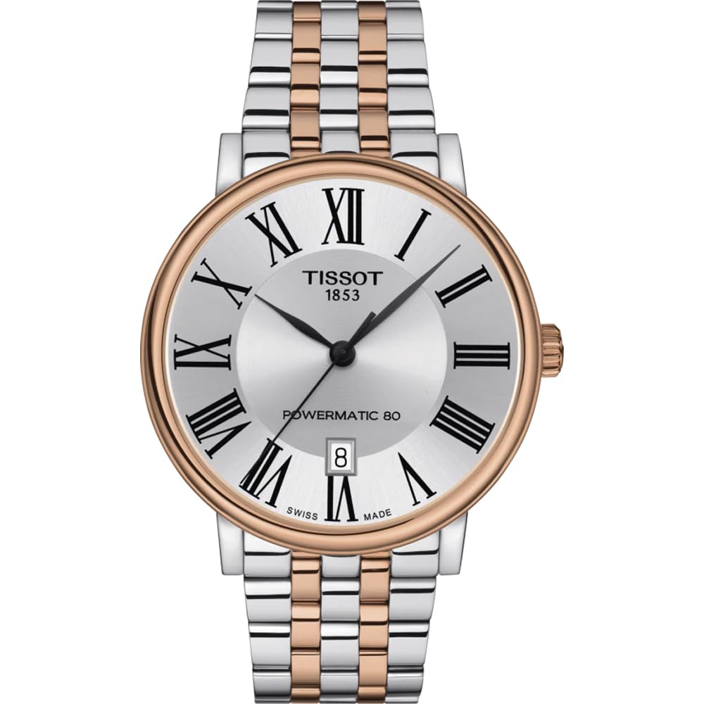 Tissot orologio uomo Carson Powermatic 80 automatico 40mm Acciaio pvd Oro Rosa T122.407.22.033.00 - Default Title