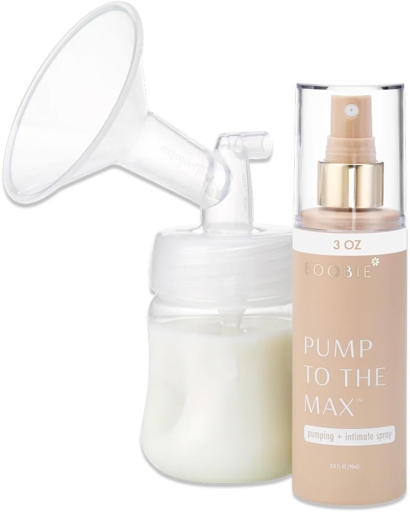 Boobie Pump to the Max Hands-free Dual-Purpose Breast Pumping & Intimate Spra...