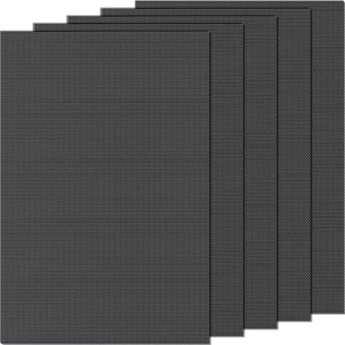 PAGOW 5 folhas de malha preta para os olhos, 30 cm x 20 cm, tela impermeável para impressão, rede de