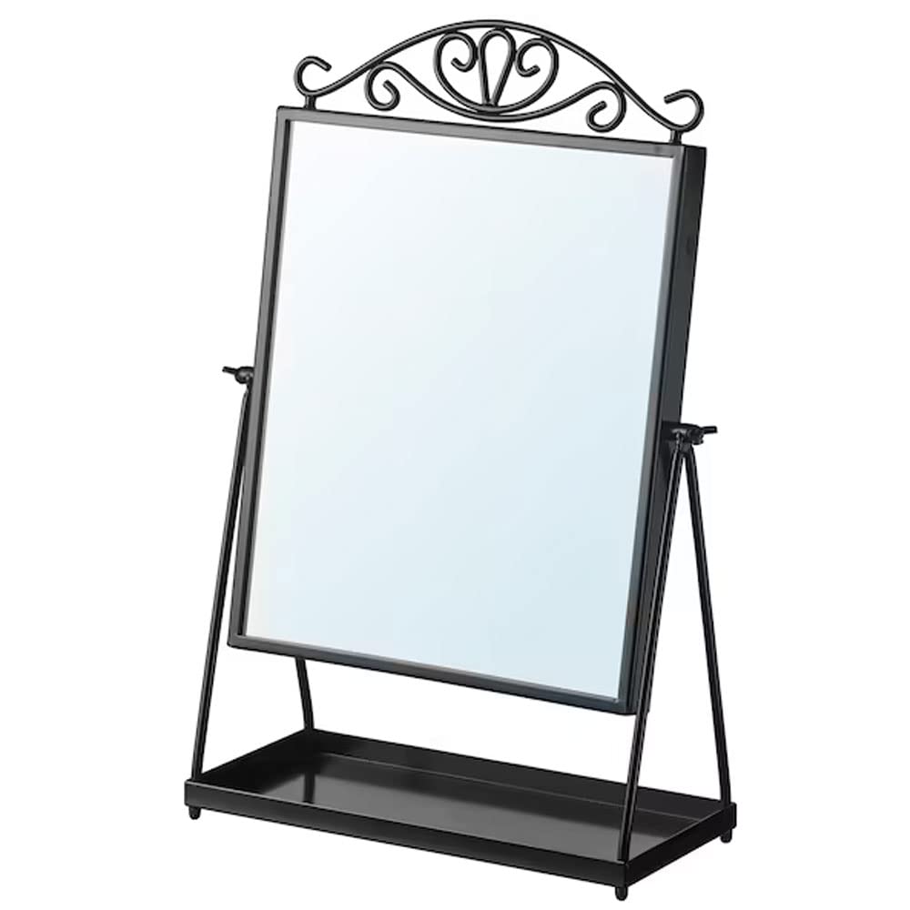 Ikea KARMSUND Turnable Table Mirror with Small Tray Under The Mirror for Jewellery Items, Small Beauty Items
