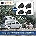 HOXWELL Solid Heavy Duty Rubber Wheel Chocks 4 Packs, Premium Wheel Stopper for Car, Travel Trailers, RV, Truck, and ATV(4 pcs, Black) 8