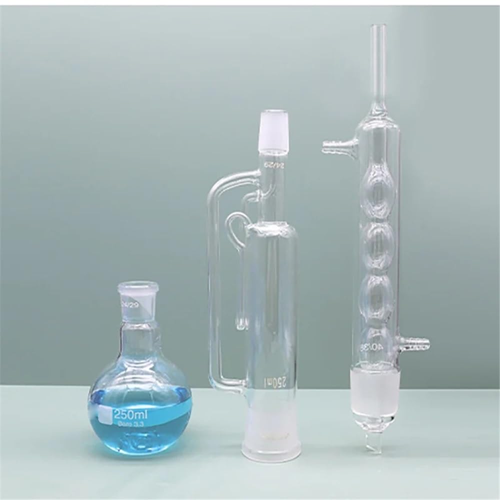 250 ml Soxhlet-Extraktionsgerät aus Glas mit gewölbtem Kühler und Extraktorkörper, Laborglas