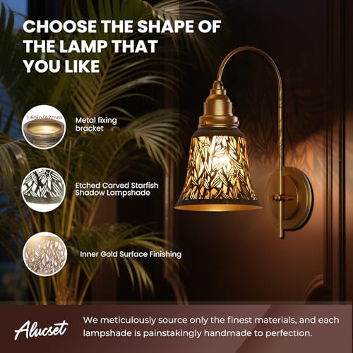Image of 4 Pack Bronze-Gold Ceiling Fan Light Shade Replacements with 1-5 /8 inch Fitter, ALUCSET 4.72 inch Height and 4-3 /4 inch Diameter, Metal Bell Shaped Cover for Chandelier Pendant Light Wall Sconces