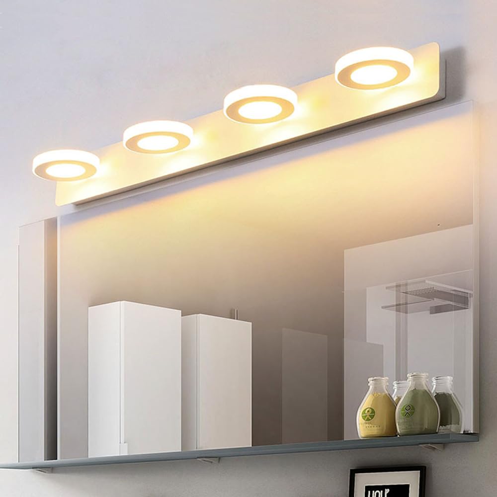 Mengjay LED 20W Spiegelleuchte Bad Spiegellampen für das Bad, Spiegellampe Badezimmer 360° Drehbar 3 Farbtemperaturen einstellbar Wandleuchte Badezimmer, Spiegelbeleuchtung Wandlampe Bad Wand Lampe