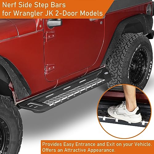 Estribos laterales 7" para Jeep Wrangler JK 2 puertas miniatura 2