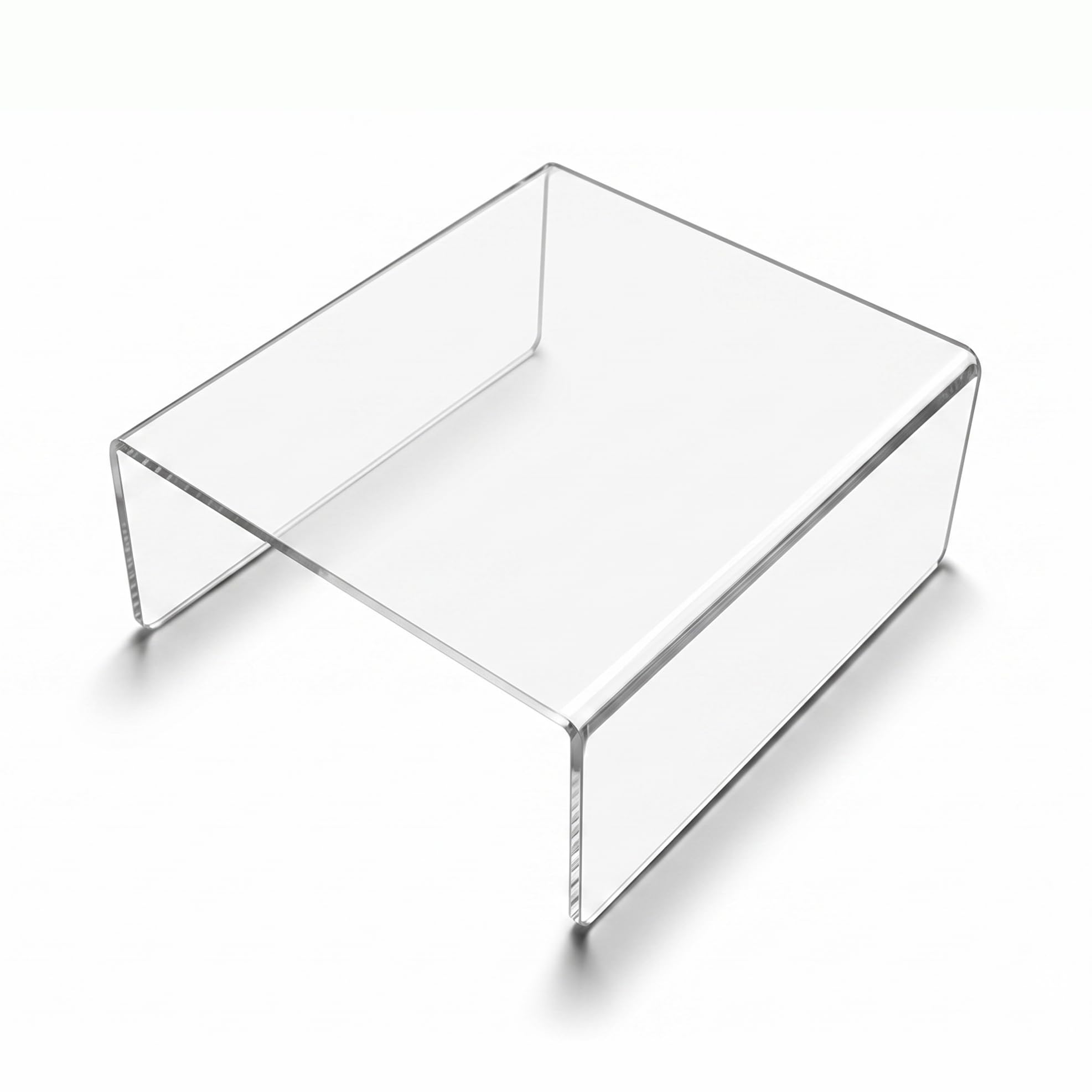 Armlehnenablage aus Acrylglas in 35 x 35 cm für modernes Wohnen. Elegantes Sofatablett, Couch, stabil und transparent | Armlehne Tablett