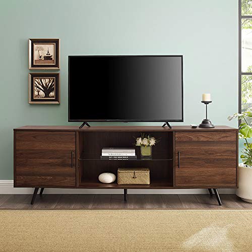Home Accent Furnishings 70" Mid Century Modern TV Stand - Dark Walnut