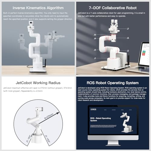 Image of Yahboom Jetson Orin Nano Super 8GB 67Tops Robotic Arm MyCobot280 7DOF Collaborative Robot Desktop Educational Robotic Arm Python with Adaptive Gripper