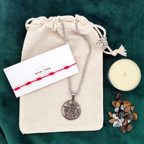 Tetragramatón Colgante Acero Inoxidable Ojo de Tigre Amuleto