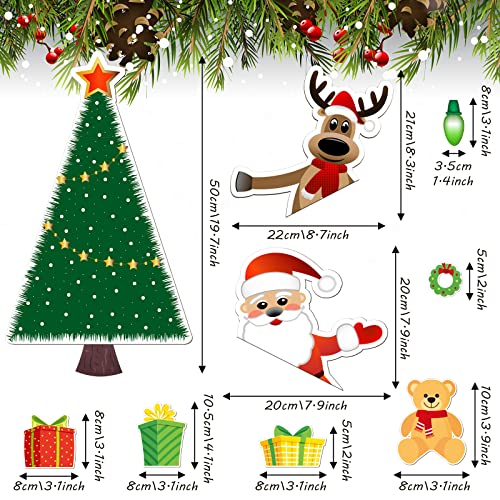 Imanes magnéticos decorativos de árbol de Navidad para refrigerador miniatura 2
