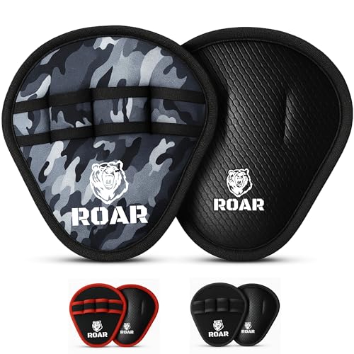 Roar® Guantes Gimnasio Hombre – Manoplas Gym y Calleras para Pesas, Grip Antideslizante y Protector de Manos, Guantes Crossfit y Calistenia, Gym Gloves Men Deportivos