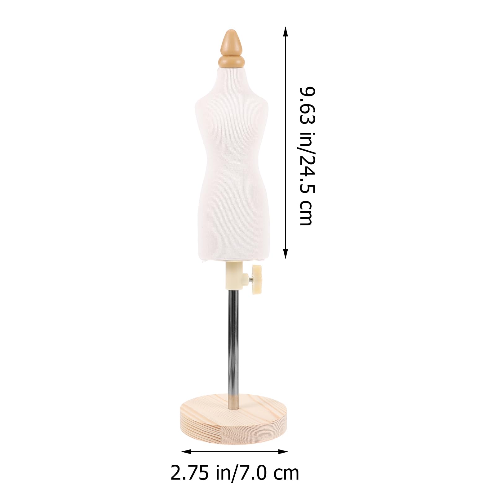 SEWACC Maniquí De Diseño De Ropa Miniatura 1/4 para Muñecas Soporte De Costura para Exhibir Vestidos Busto Femenino De PU Y Algodón Accesorio Creativo para Manualidades