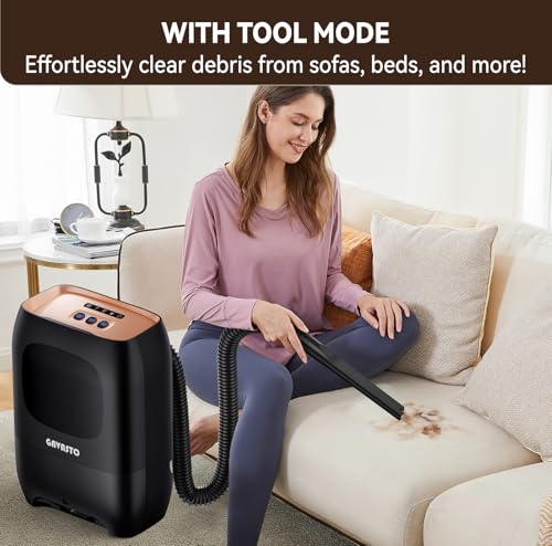 Pro Touchless Vacuum Automatic Dustpan - Ultra Fast & Powerful - Great for Sweeping Salon Pet Hair Food Dirt Kitchen, Canister Vacuum Cleaner Trash Can, Bagless, Auto Sensors, 1500 Watt-Black