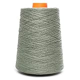 Linen Yarn Cone - 100% Flax Linen - 1 LBS - Antique Green - 3 PLY - Sewing Weaving Crochet Embroidering - 3.000 Yards