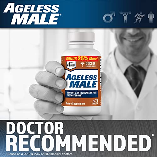 New Vitality Ageless Male Free Testosterone Booster & Super Beta Prostate Supplement For Men - Boost Free Testosterone & Reduce Frequent Nighttime Bathroom Trips With Science-Based Formulas #TOP3