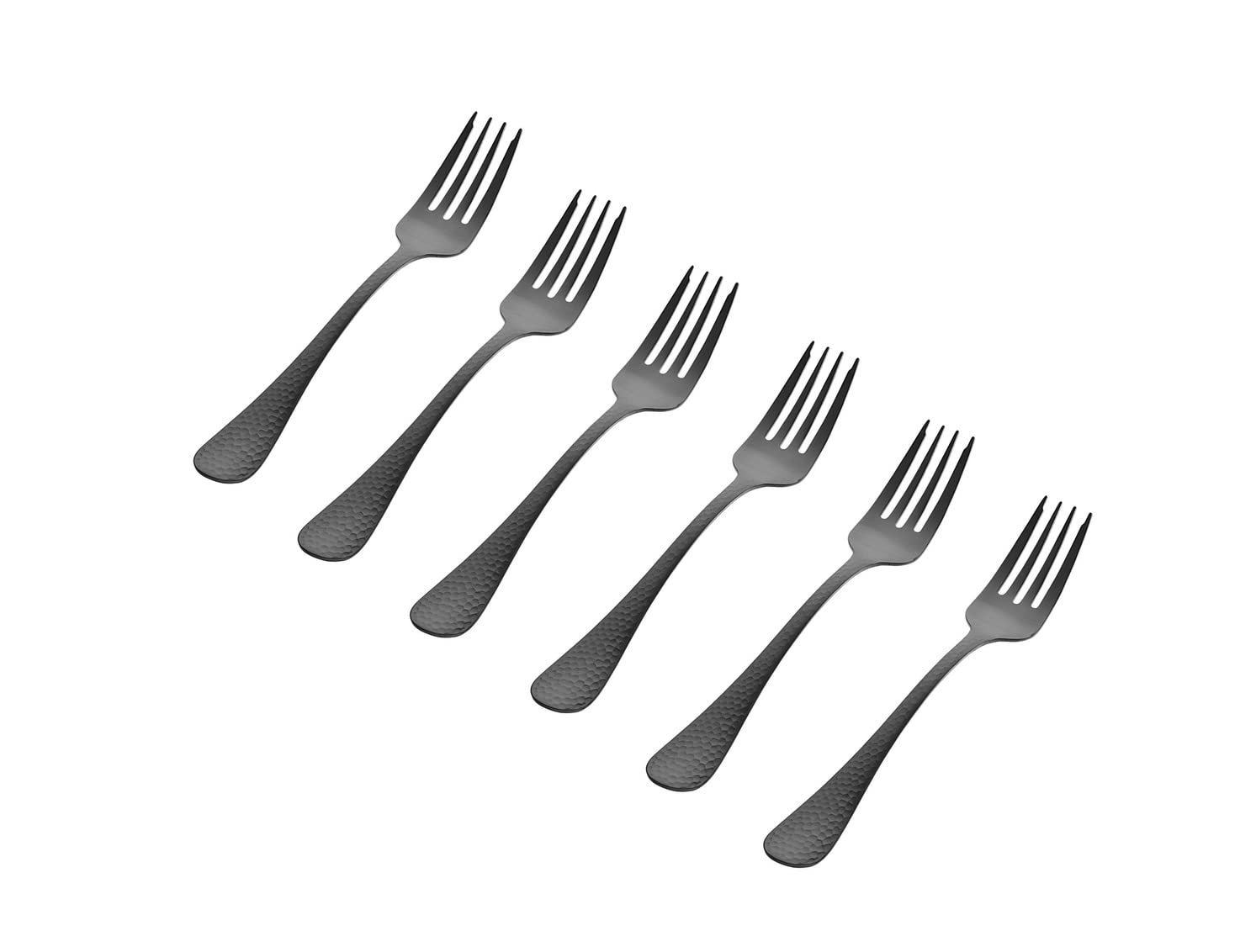 Godinger Flatware Salad Fork 18/0 Stainless Steel Salem Black, Set of 6