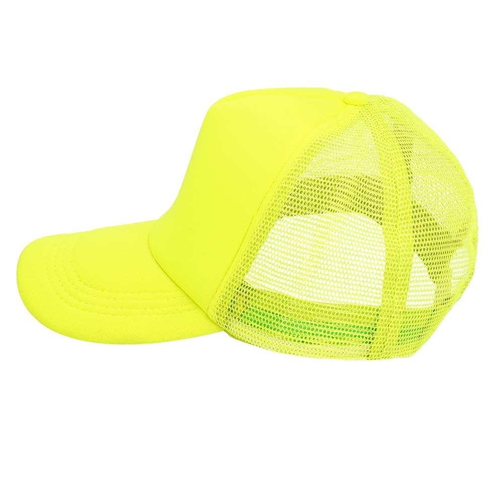 Boland - Neon Baseball Cap for Adults Cap, 90s Baseball Cap, Festival, Carnival and Theme Party, Neon Yellow - Image 4