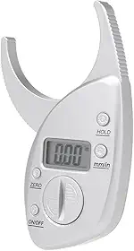 Adipômetro, Romacci Compasso de calibre digital de gordura corporal Skinfold Caliper Tela LCD analisador de testador de músculo de pele Medidor eletrônico de gordura